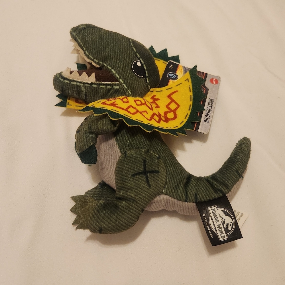 Jurassic World Legacy Collection Dilophosaurus Plush Stuffed Animal With Sounds
